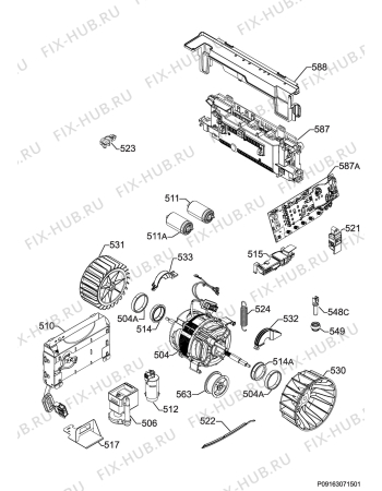 Взрыв-схема сушильной машины Zanussi ZDP7204PZ - Схема узла Electrical equipment 268